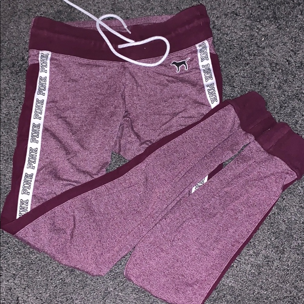 Sm Maroon PINK leggings